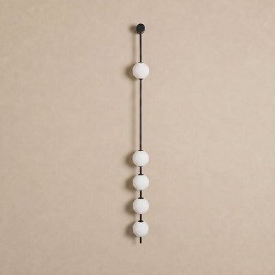 Vertical Balls Wall Lamp, 4.7-Inch x H 40.6~72.8-Inch, Triac Warm Dimming for Living Room & Dining Room