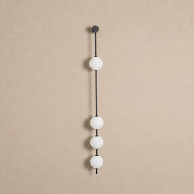 Vertical Balls Wall Lamp, 4.7-Inch x H 40.6~72.8-Inch, Triac Warm Dimming for Living Room & Dining Room