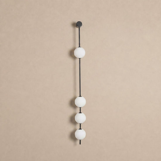 Vertical Balls Wall Lamp, 4.7-Inch x H 40.6~72.8-Inch, Triac Warm Dimming for Living Room & Dining Room