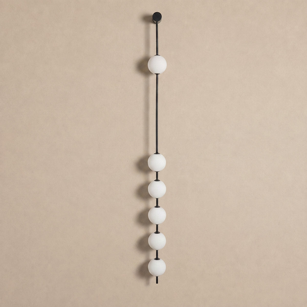 Vertical Balls Wall Lamp, 4.7-Inch x H 40.6~72.8-Inch, Triac Warm Dimming for Living Room & Dining Room