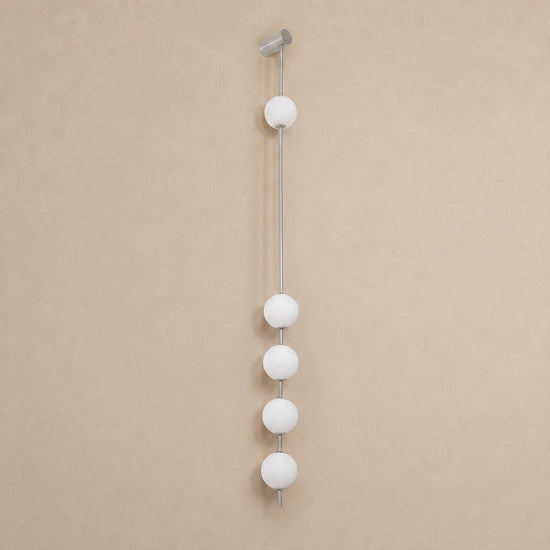 Vertical Balls Wall Lamp, 4.7-Inch x H 40.6~72.8-Inch, Triac Warm Dimming for Living Room & Dining Room