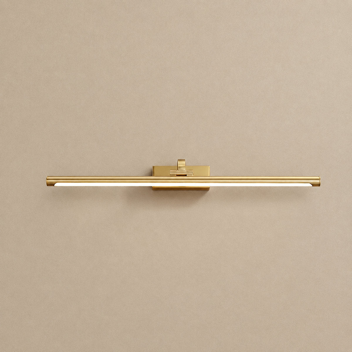 Walnut Color Linear LED Wall Lamp, 15.7~27.5-Inch x H 3.3-Inch, Walnut, Warm Light for Living Room & Dining Room