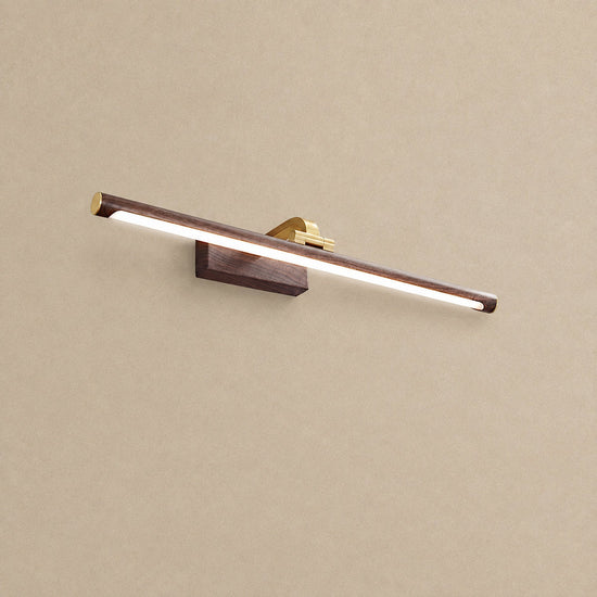 Walnut Color Linear LED Wall Lamp, 15.7~27.5-Inch x H 3.3-Inch, Walnut, Warm Light for Living Room & Dining Room