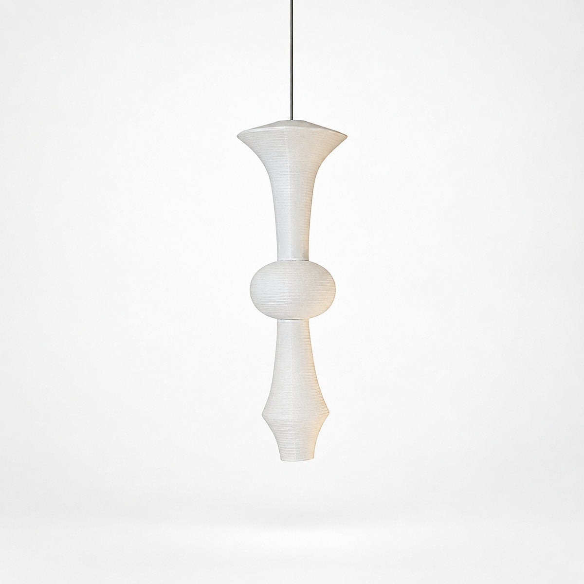 Sculptural Tiered Pendant Light 3 Bulbs