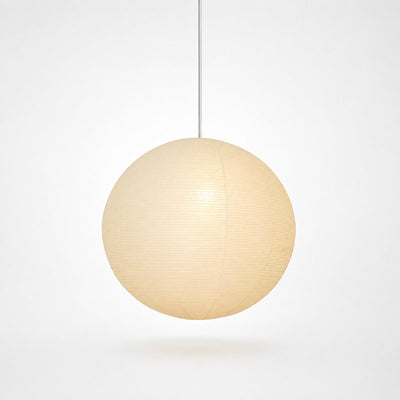 Round Sculptural Bamboo Pendant Light Warm Light for Dining Room & Bedroom