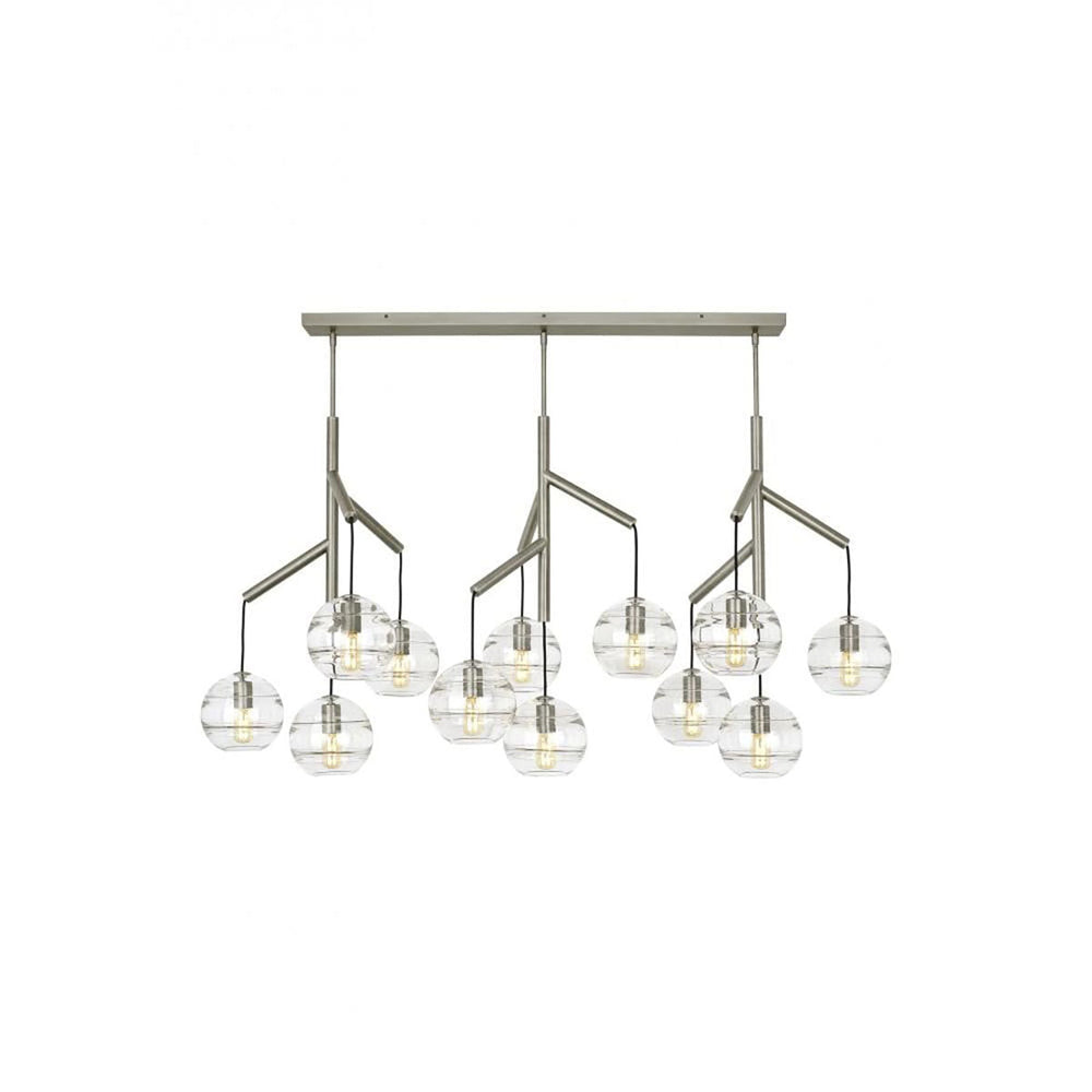 Art Glass Ball Sedona Triple Chandelier