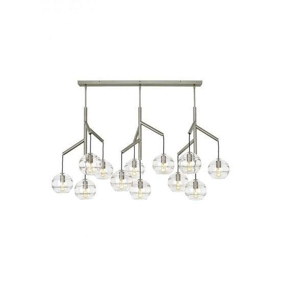 Art Glass Ball Sedona Triple Chandelier