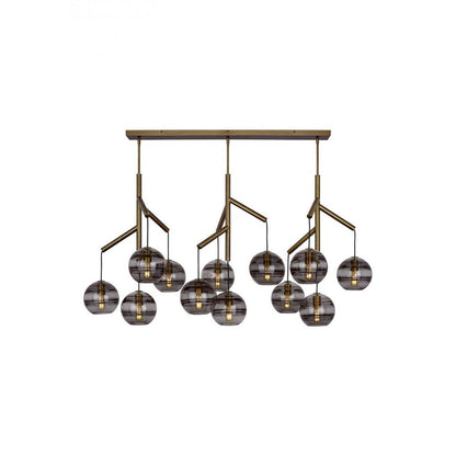 Art Glass Ball Sedona Triple Chandelier