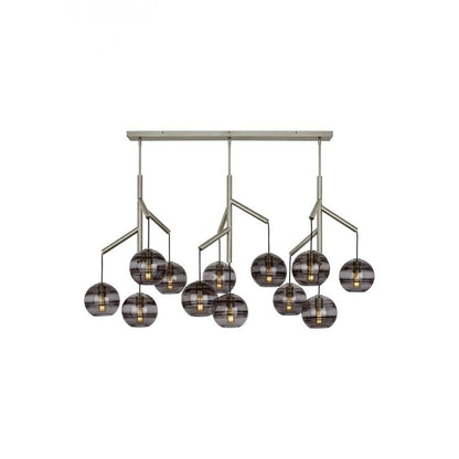 Art Glass Ball Sedona Triple Chandelier