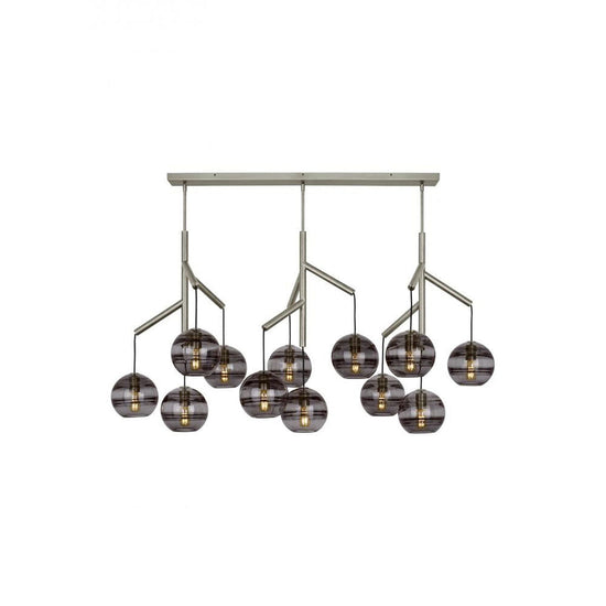 Art Glass Ball Sedona Triple Chandelier
